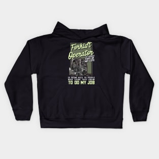 Forklift Operator - Fun Humour Forklift Driver Kids Hoodie